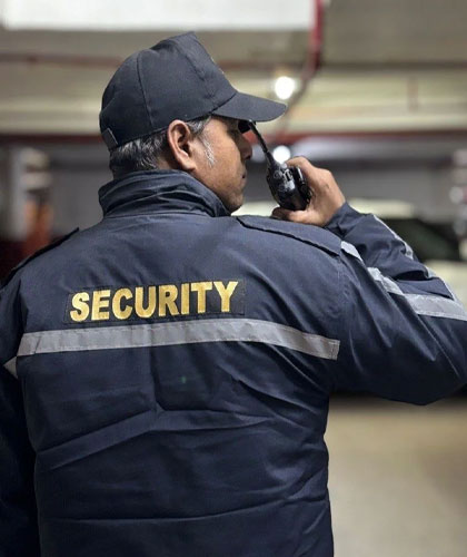 Trained security guard protecting industrial commercial and residential premises in Ahmedabad