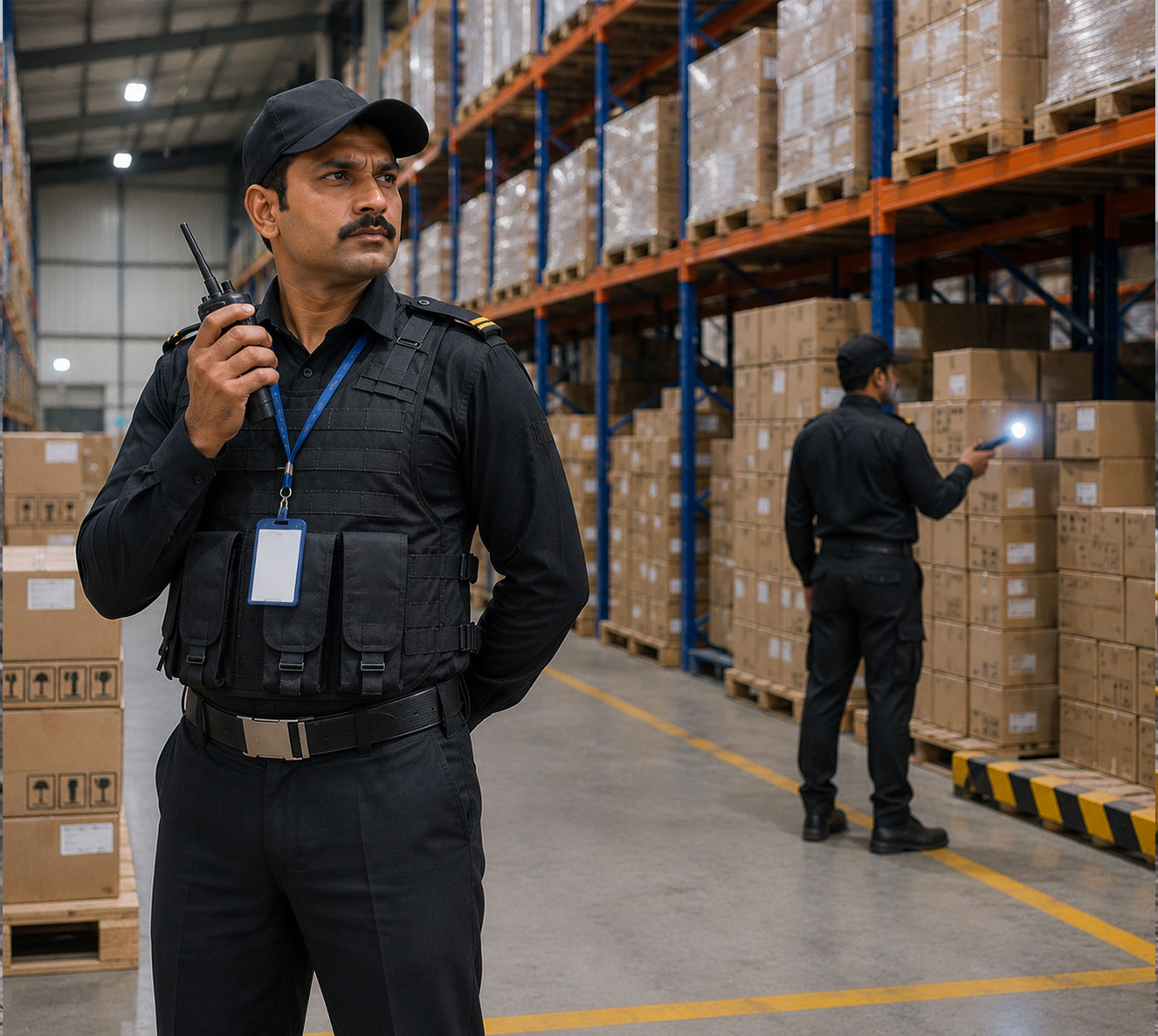 Professional warehouse security services in Ahmedabad Gujarat for storage and logistics facilities